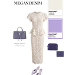 Bolso de mano MEGAN DENIM - VIOLET PLUM