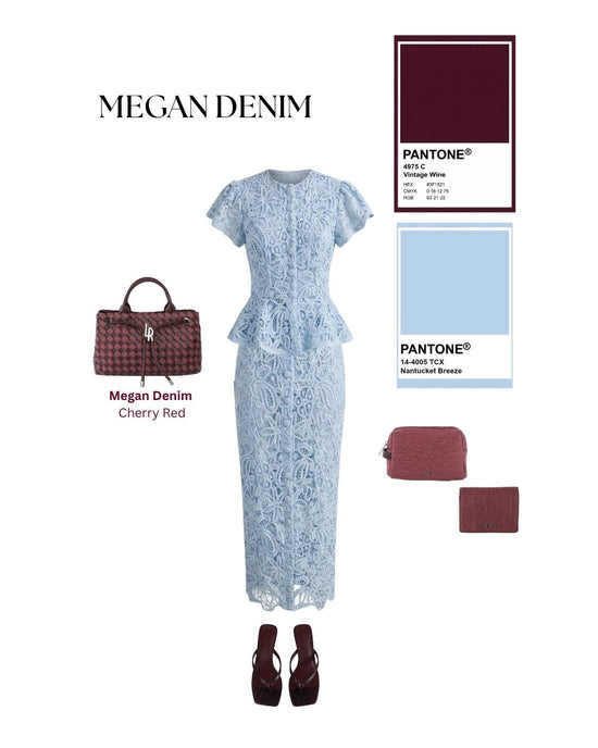 Borsa a mano MEGAN DENIM - CHERRYRED