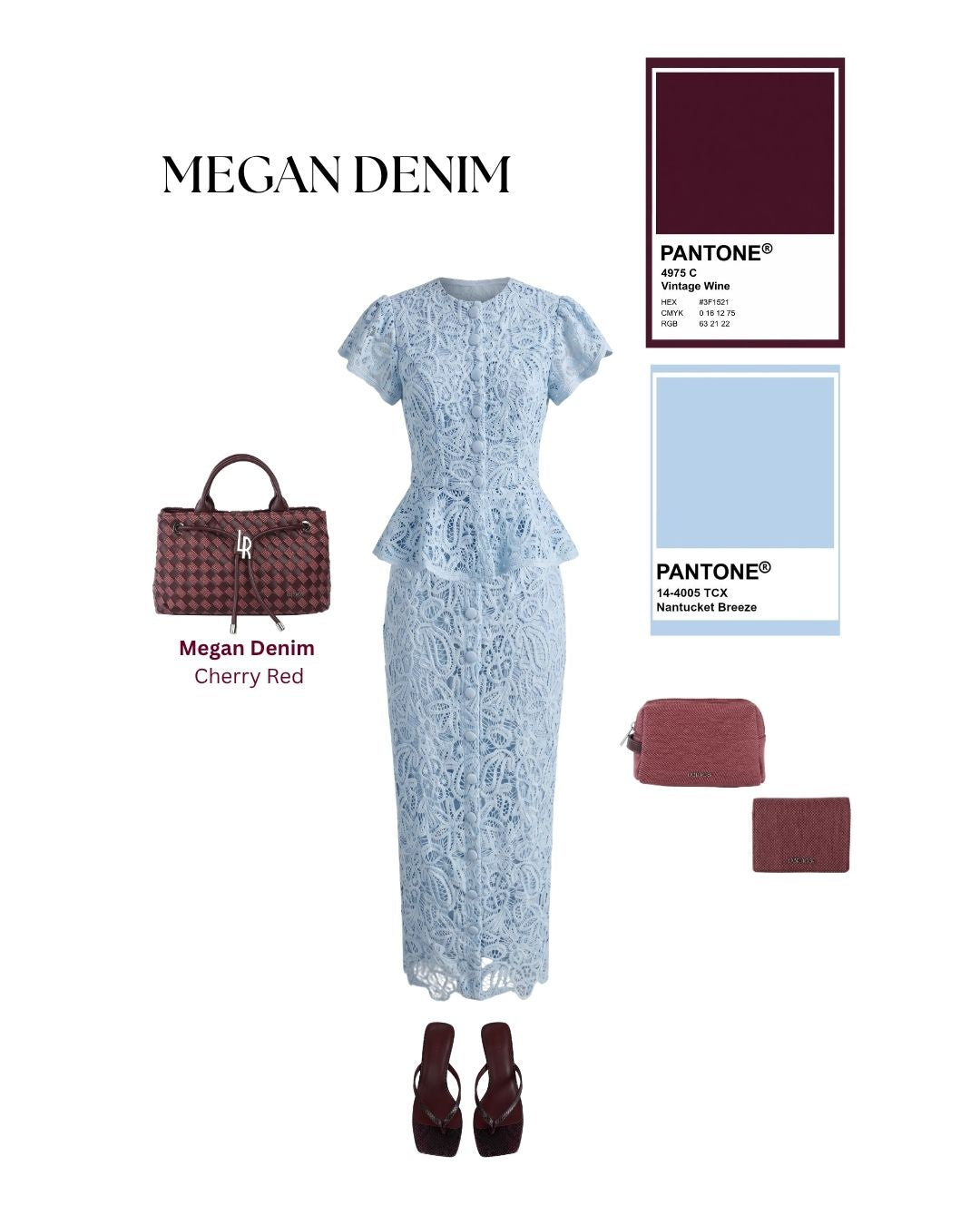 Bolso de mano MEGAN DENIM - CHERRYRED