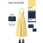 Borsa a mano MEGAN DENIM - BLUE BERRY