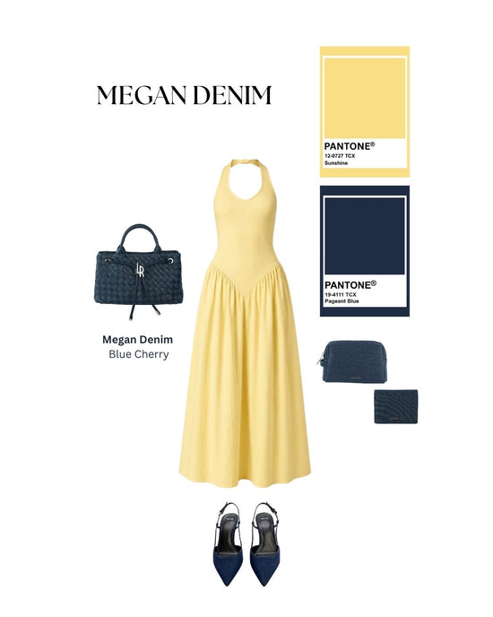 Bolso de mano MEGAN DENIM - BLUE BERRY