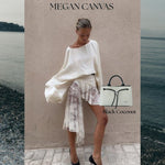 Borsa a mano MEGAN CANVAS - BLACK COCONUT