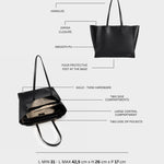MELISSA BIG BLACK GOLD shoulder bag