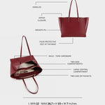 MELISSA BIG Shoulder Bag - BURGUNDY