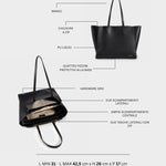 MELISSA BIG BLACK GOLD shoulder bag