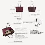 Borsa a mano MELISSA SIMILSUEDE - AUBERGINE