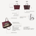 Borsa a mano MELISSA SIMILSUEDE - AUBERGINE