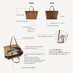 MELISSA FAUX SUEDE Handbag - BISCUIT