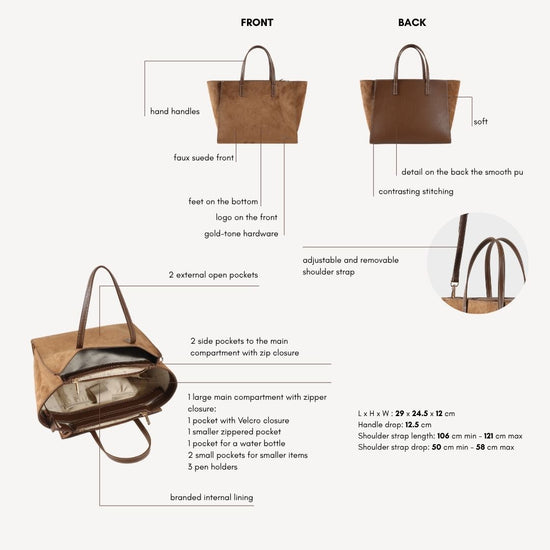 Borsa a mano MELISSA SIMILSUEDE - BISCUIT