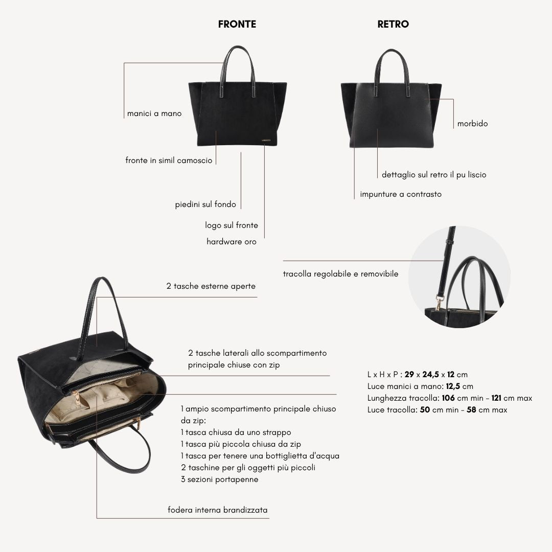 Bolso de mano MELISSA SIMIL ANTE - NEGRO DORADO