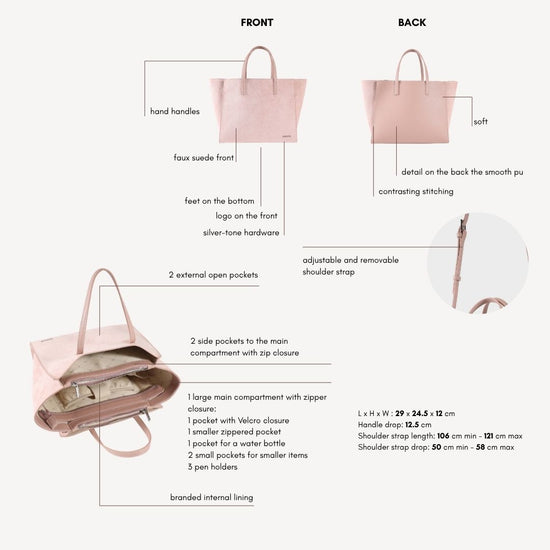 Borsa a mano MELISSA SIMILSUEDE - PINK