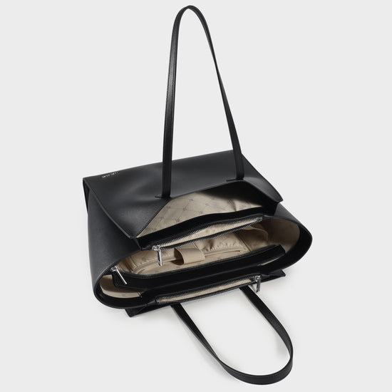 MELISSA BIG Shoulder Bag - BLACK SILVER