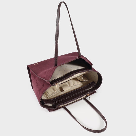 Borsa a spalla MELISSA BIG SMILSUEDE - AUBERGINE