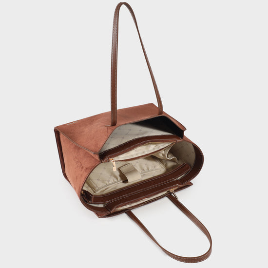 Borsa a spalla MELISSA BIG SIMILSUEDE - CARAMEL