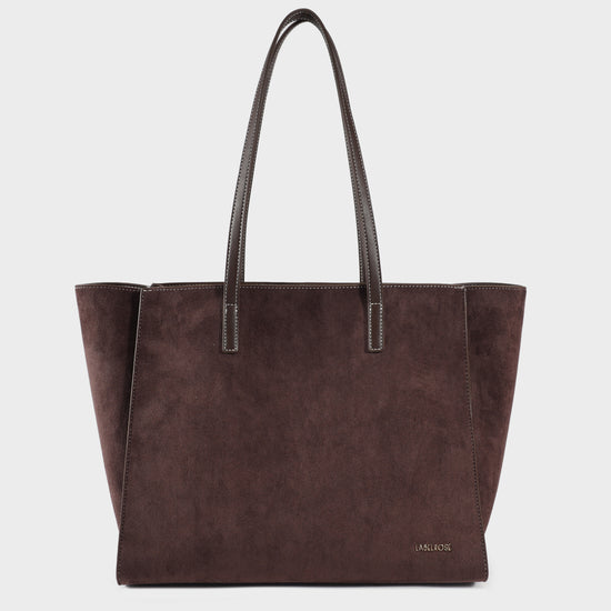 Borsa a spalla MELISSA BIG SIMILSUEDE - DARK BROWN
