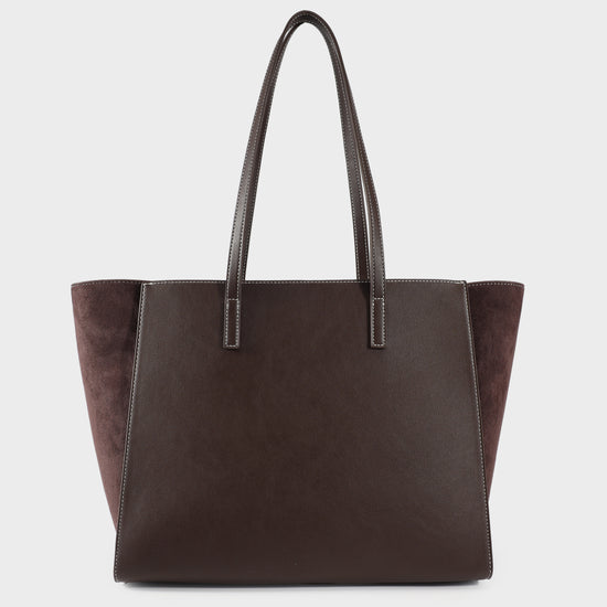 Borsa a spalla MELISSA BIG SIMILSUEDE - DARK BROWN