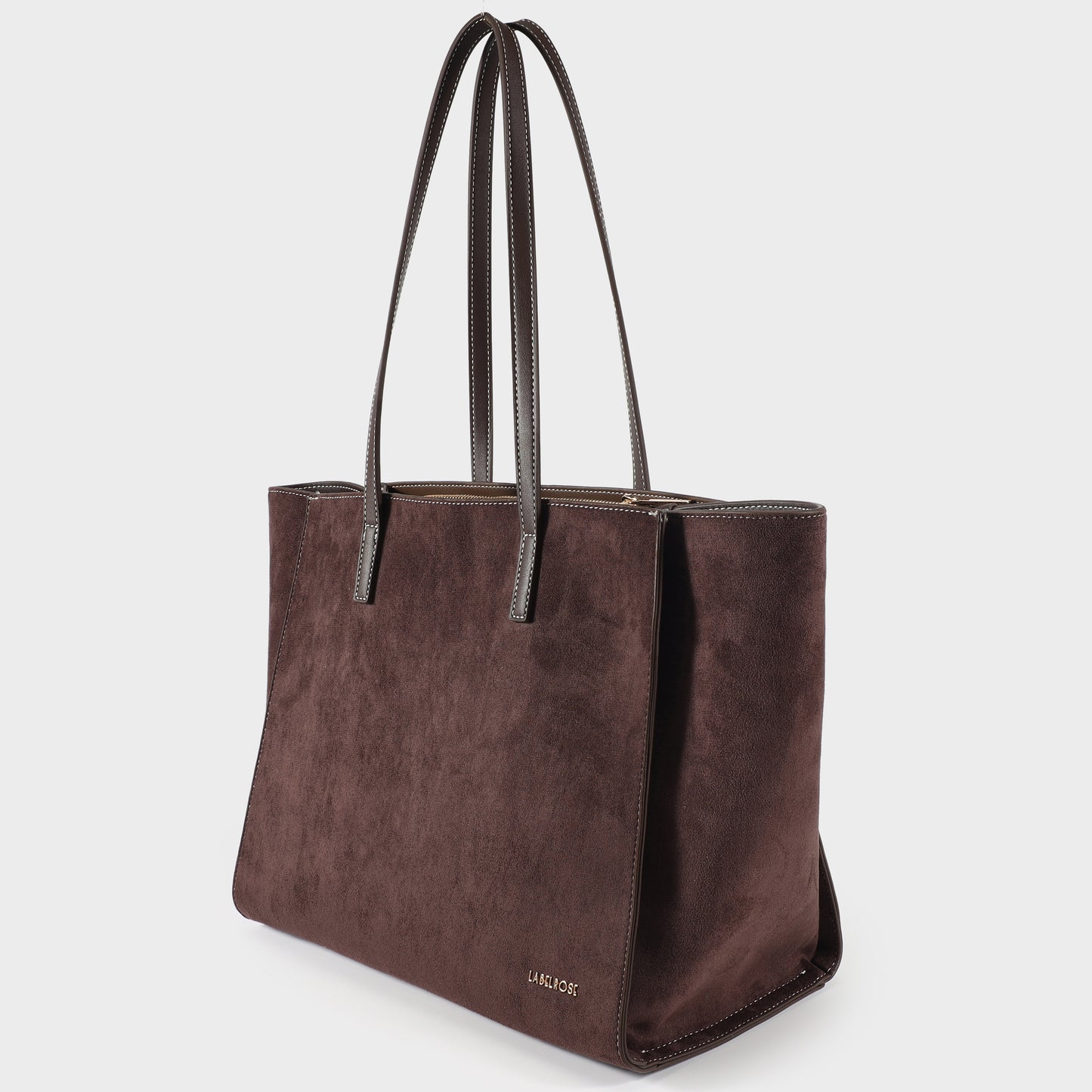 Bolso de hombro MELISSA BIG SIMILSUEDE - DARK BROWN