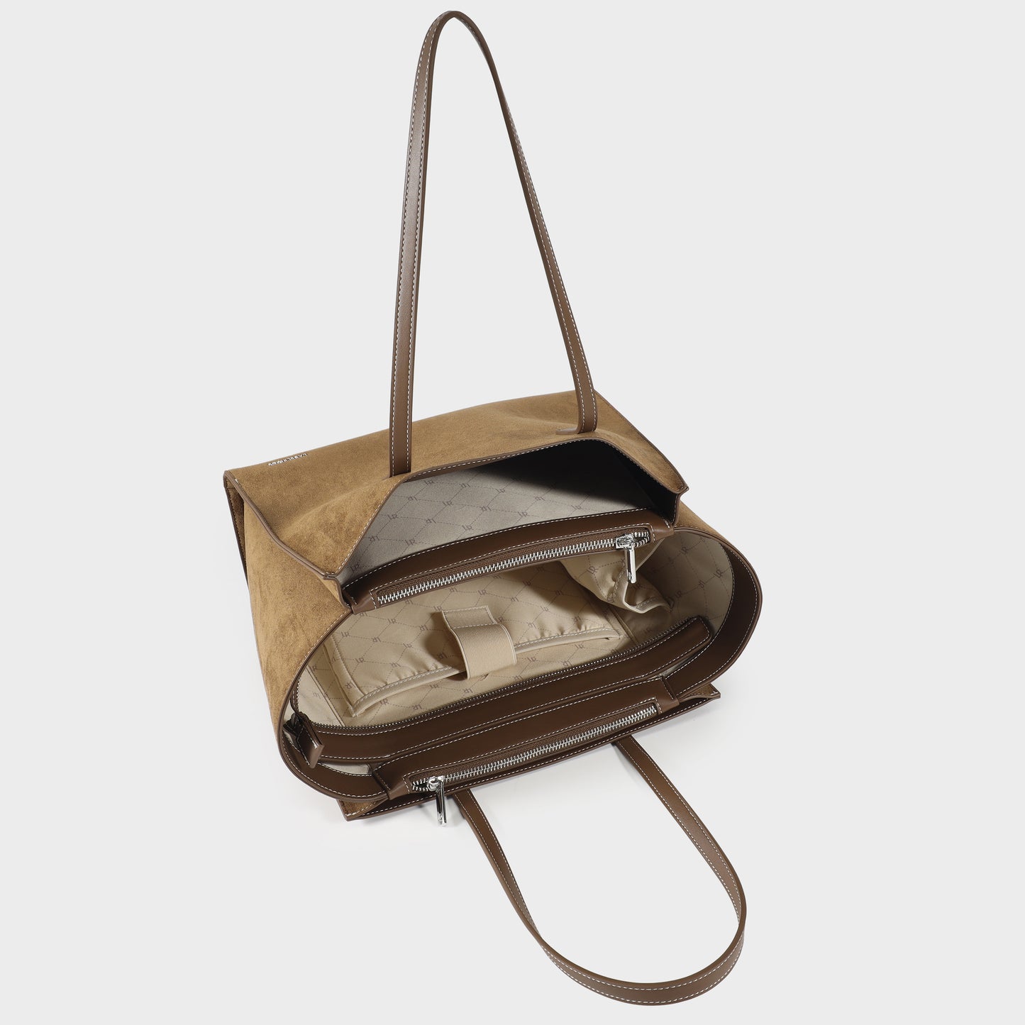 MELISSA BIG FAUX SUEDE Shoulder Bag - OLIVE GREEN
