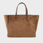 MELISSA FAUX SUEDE Handbag - BISCUIT