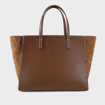 MELISSA FAUX SUEDE Handbag - BISCUIT