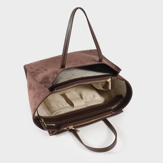 Borsa a mano MELISSA SIMILSUEDE - CHOCOLATE