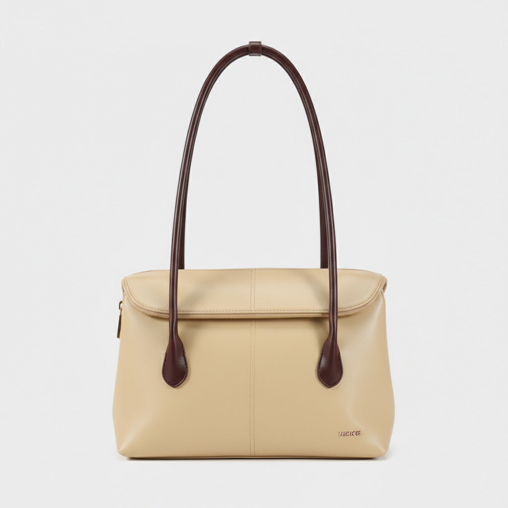 Borsa a spalla MELROSE - NUT CREAM