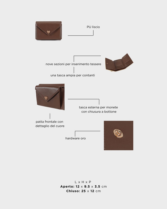 Portafoglio MELROSE  WALLET - MOCHA