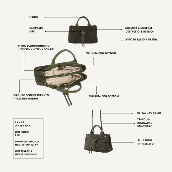 Borsa a mano MEGAN SIMILSUEDE - MUSK