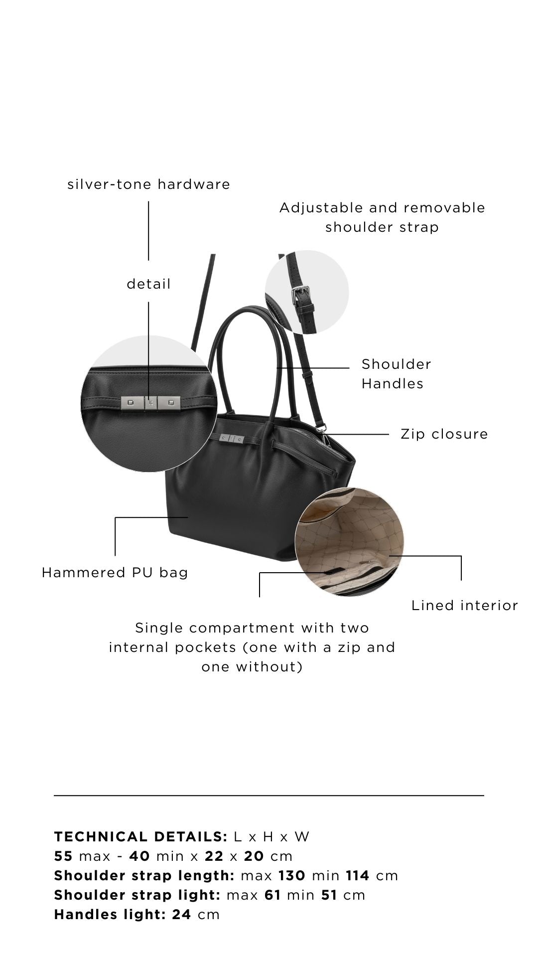 Borsa a mano NEW BRIELLE BIG - BLACK