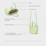 Borsa a mano NINA - PASTEL GREEN
