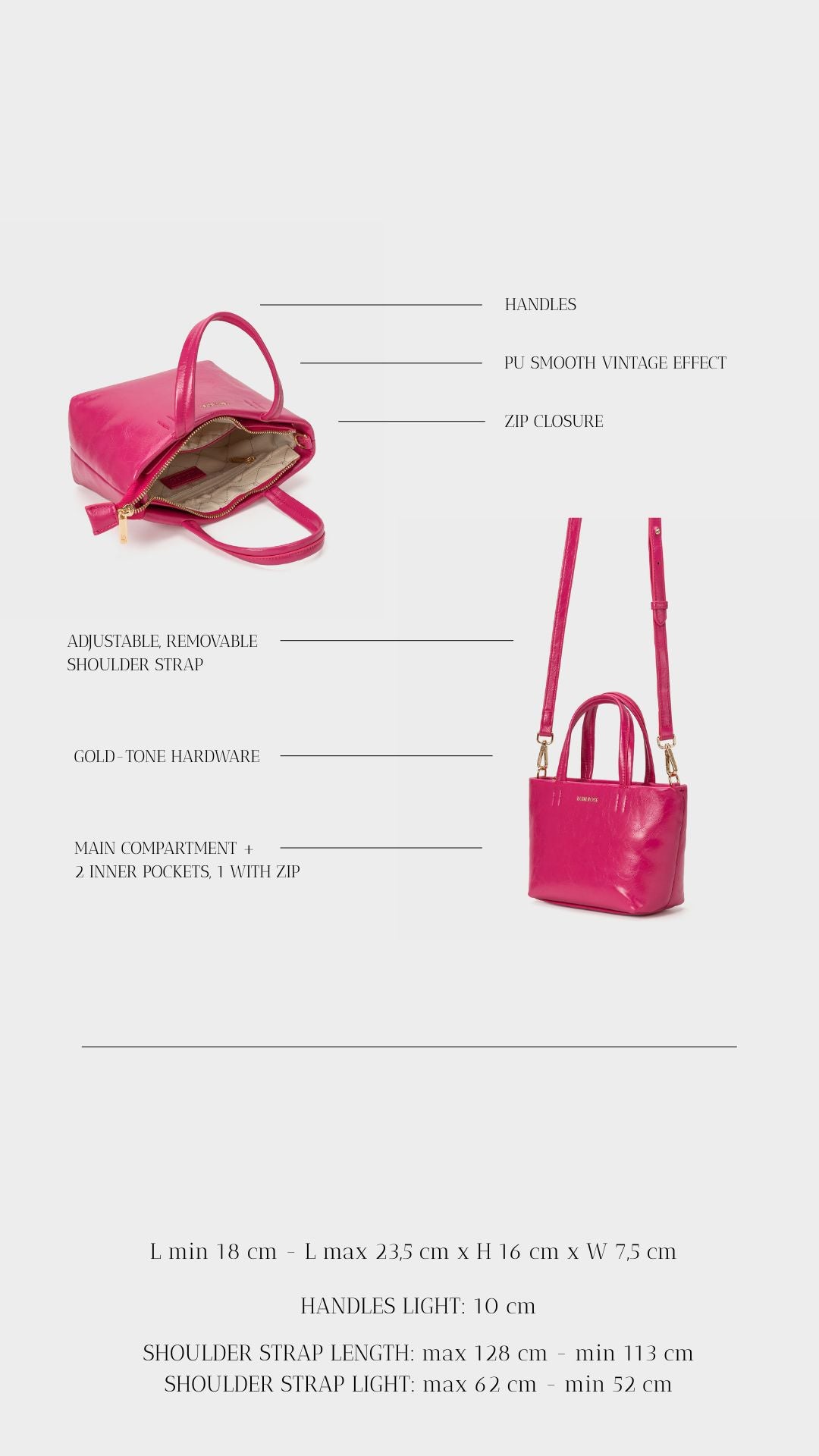 Borsa a mano NINA - MAGENTA