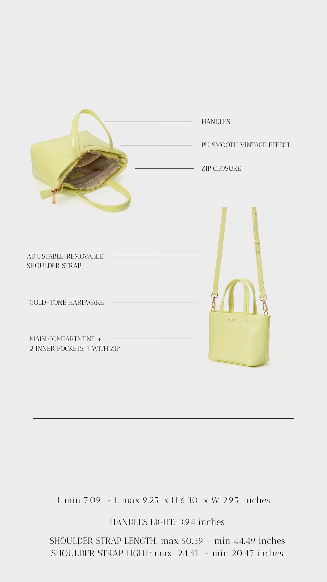 NINA Handbag - LIME