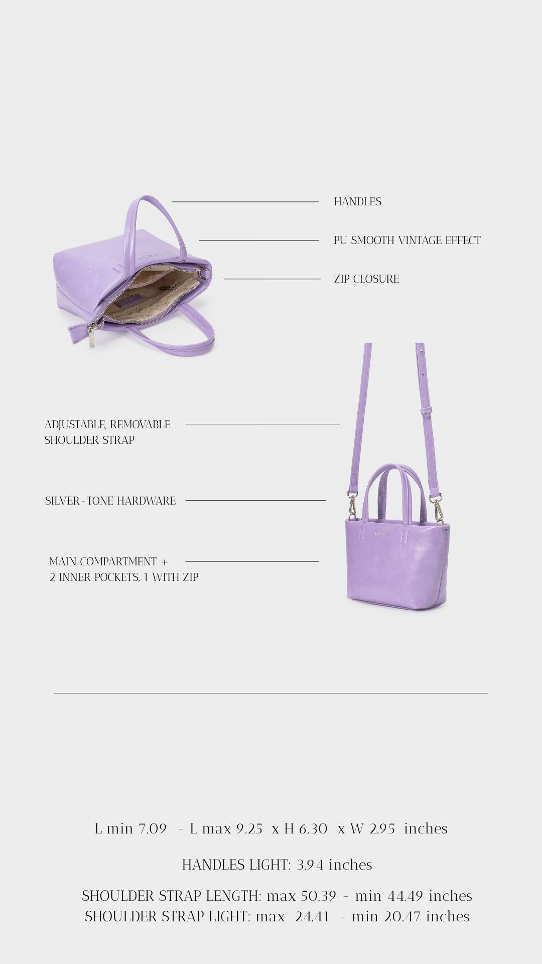 NINA Handbag - LILAC