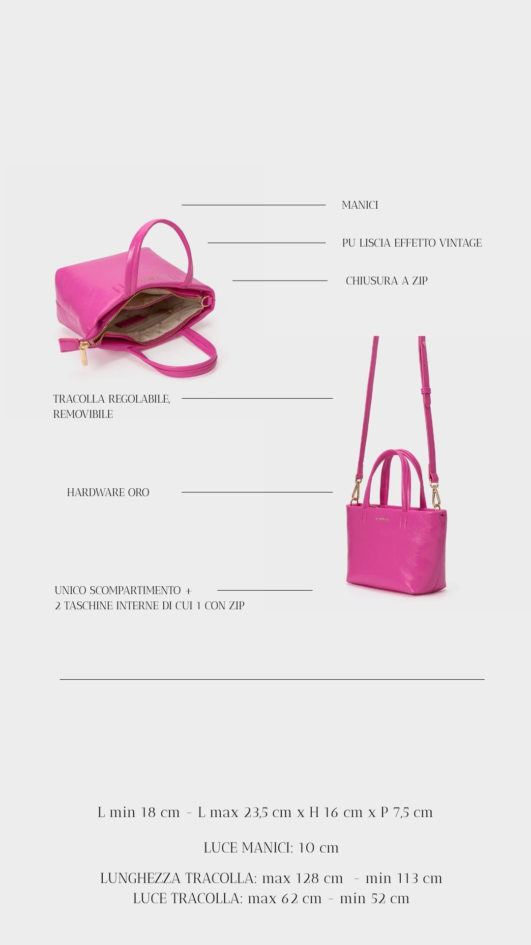 NINA Handbag - HOT PINK