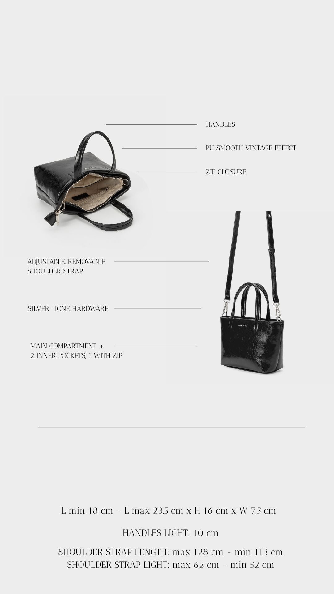 NINA Handbag - BLACK