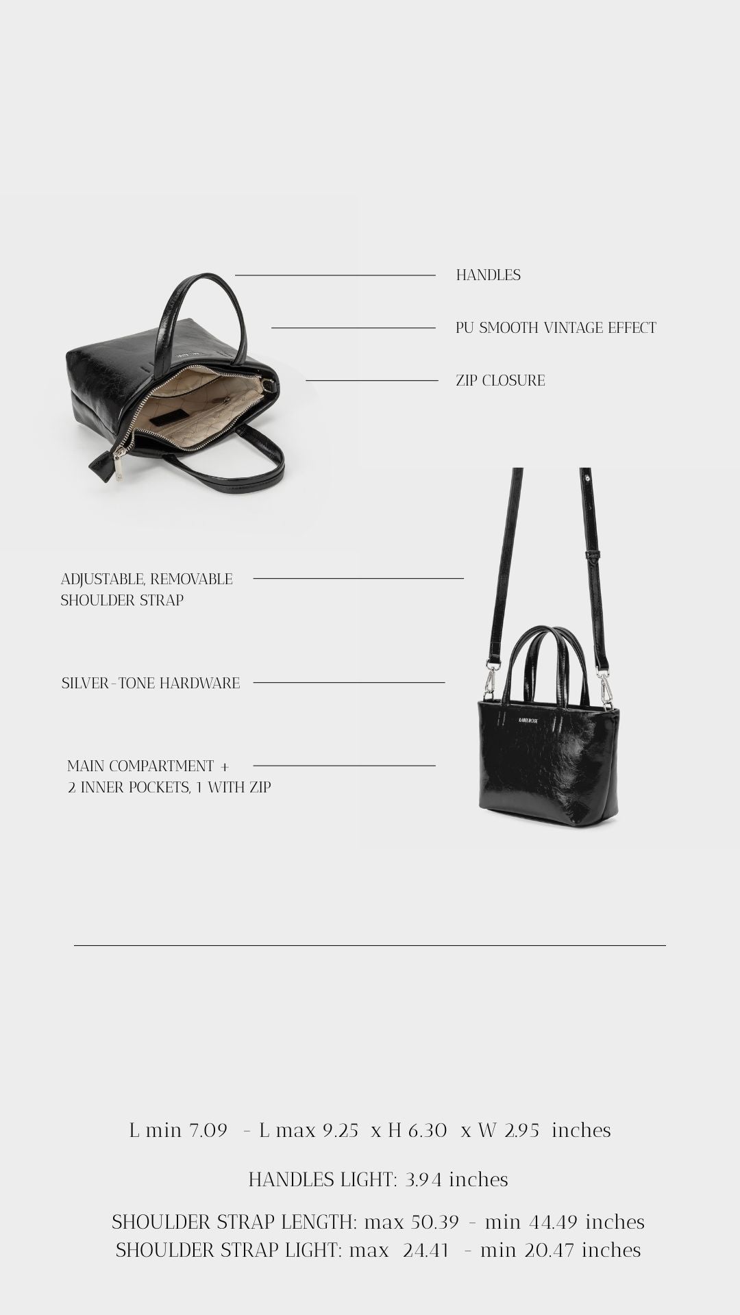 NINA Handbag - BLACK