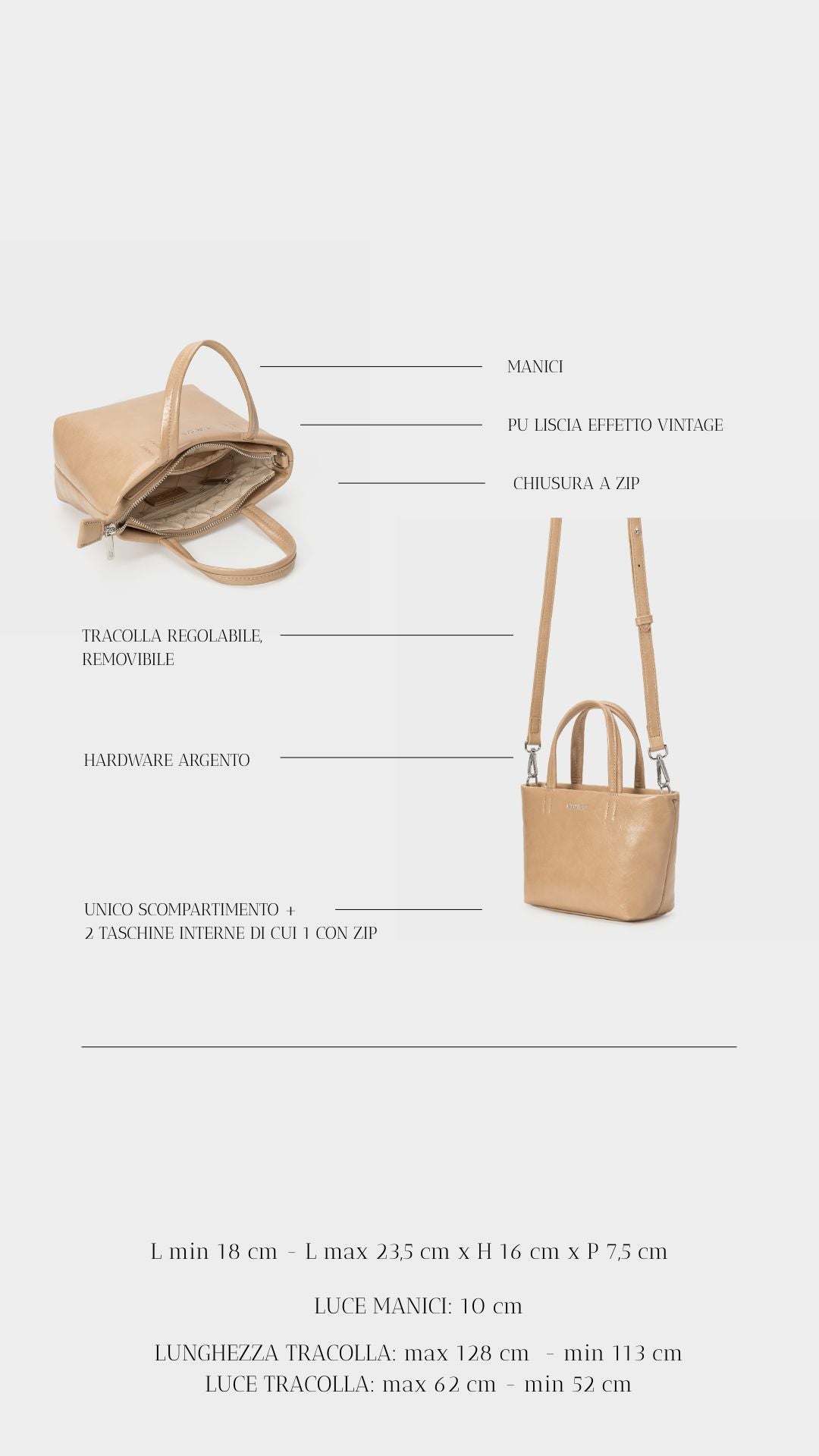 NINA Handbag - BEIGE
