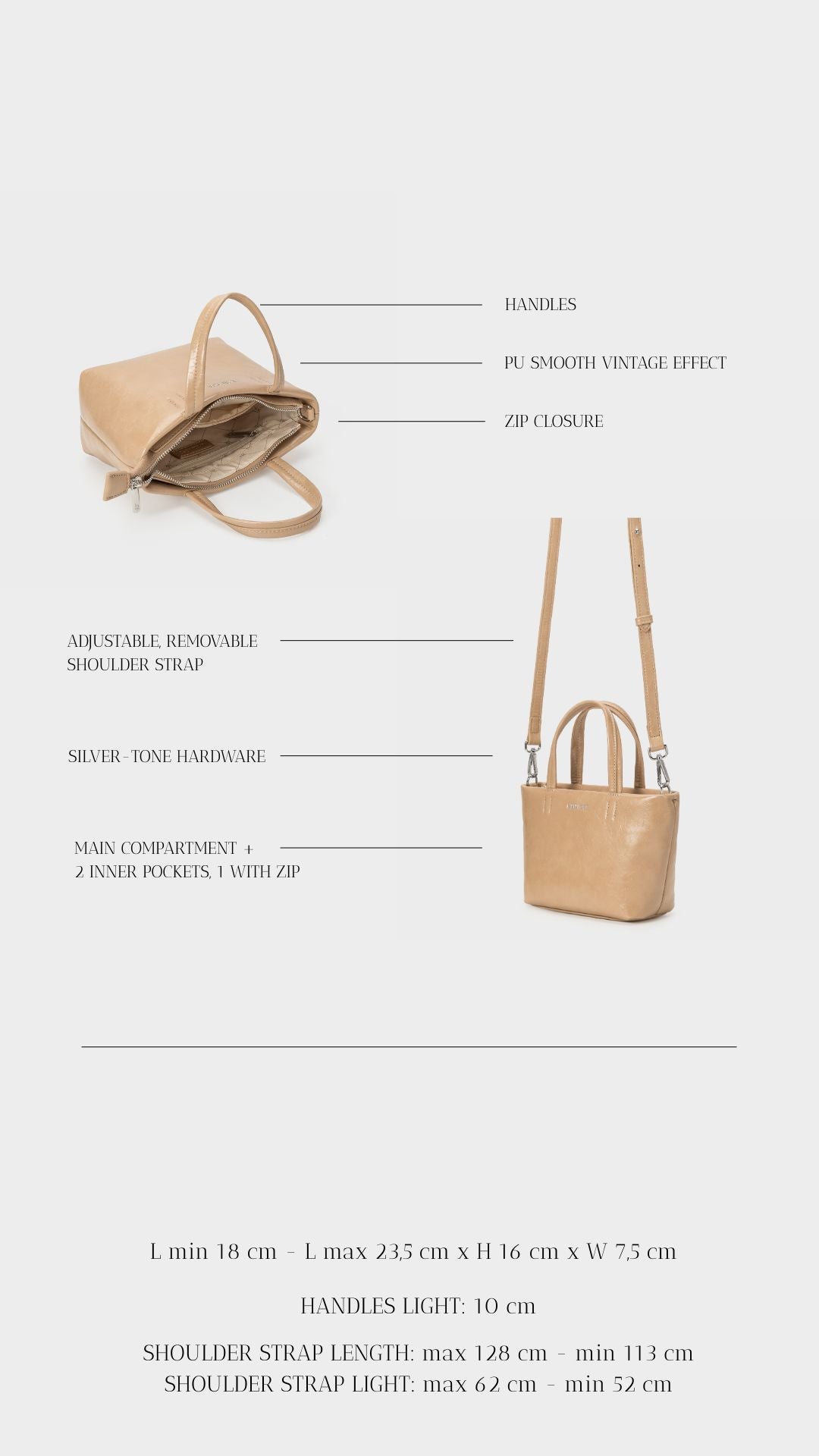 NINA Handbag - BEIGE
