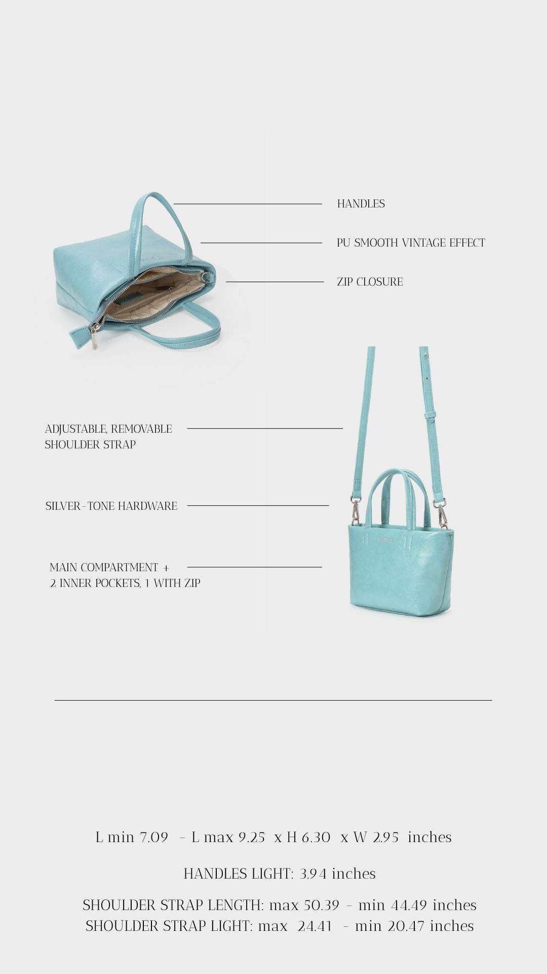 NINA Handbag - LIGHT BLUE