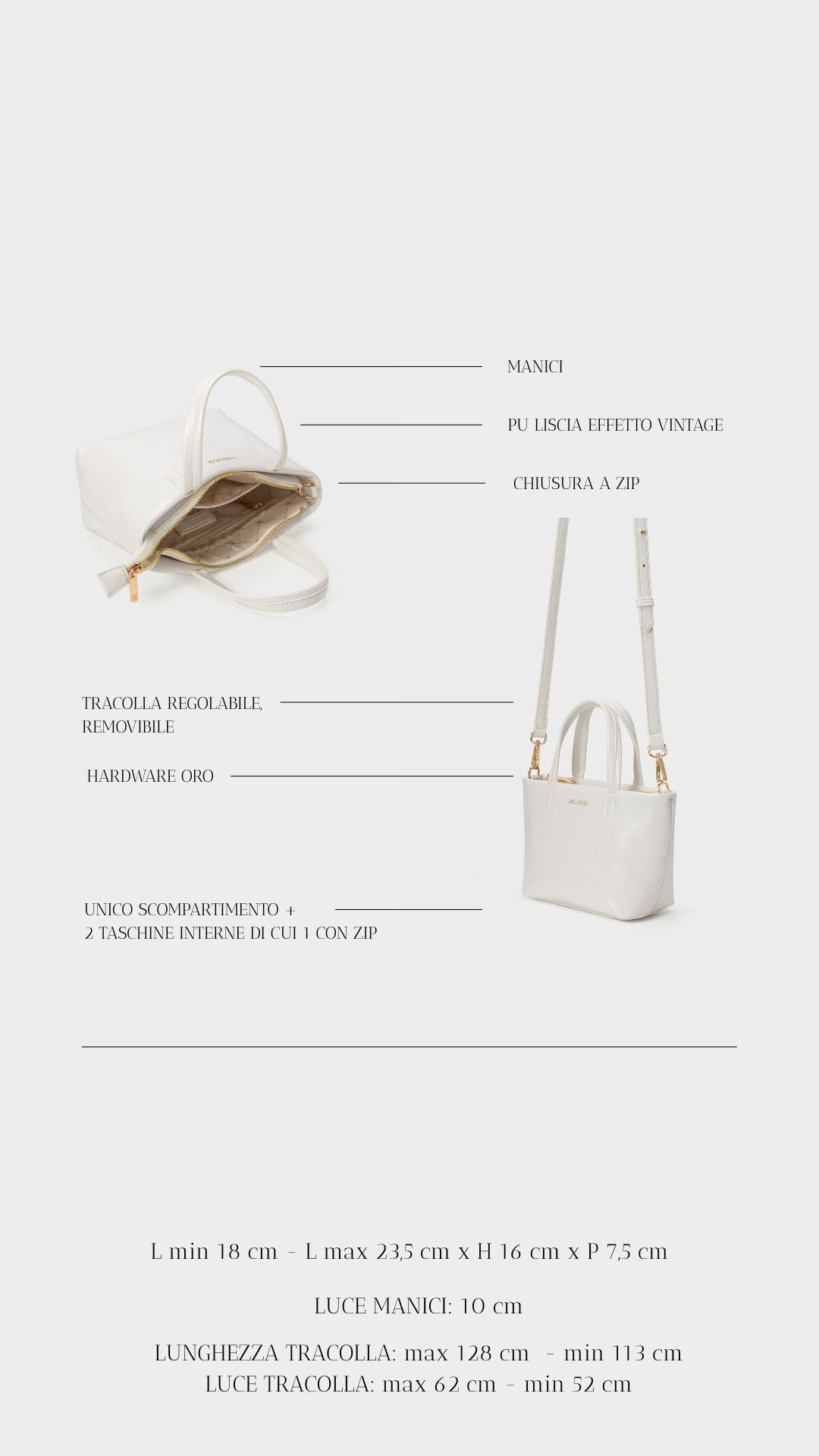 Borsa a mano NINA - WHITE
