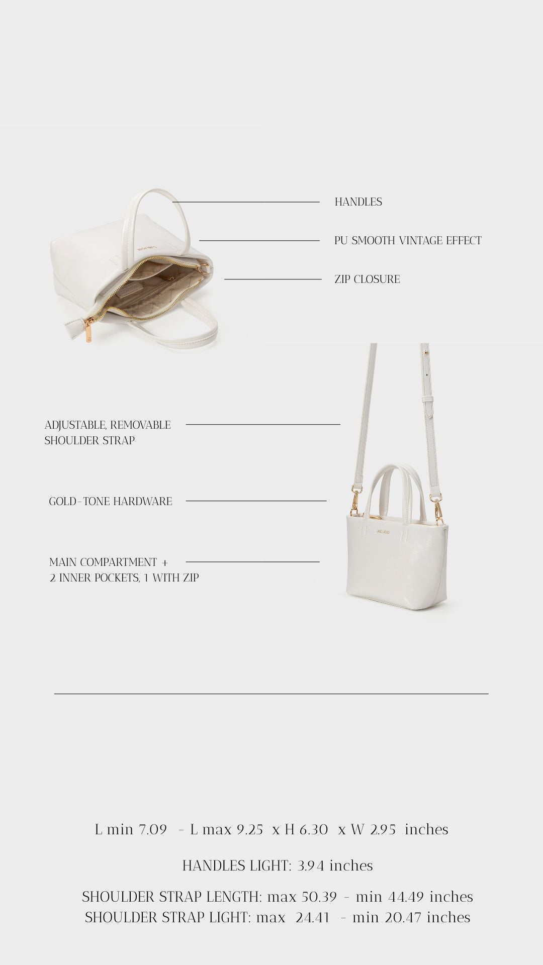 Borsa a mano NINA - WHITE