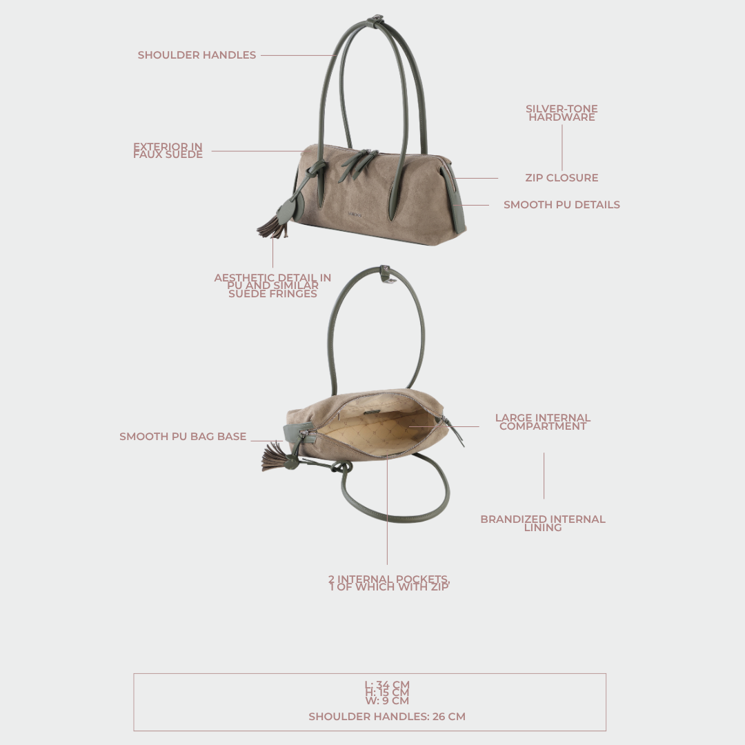 Borsa a spalla LIVIA - OLIVE GREEN
