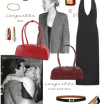 Shoulder bag LONGUETTE- RED
