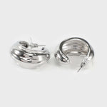Chunky silver earrings