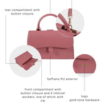 Borsa a mano PAIGE Saffiano - WINTER ROSE