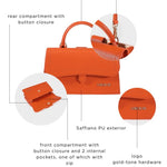 Borsa a mano PAIGE SAFFIANO - PUMPINK SPICE