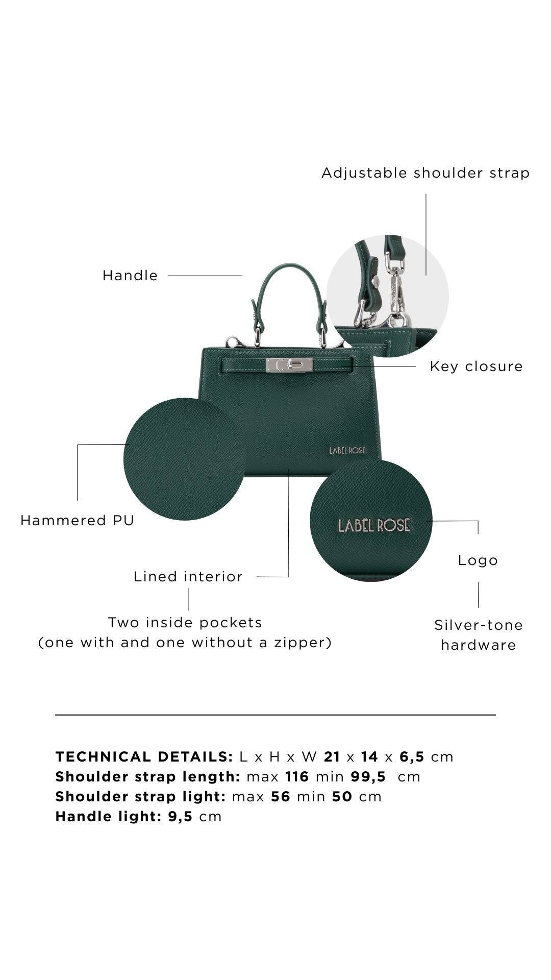 Borsa a mano PARIS MINI - EMERALD NIGHT