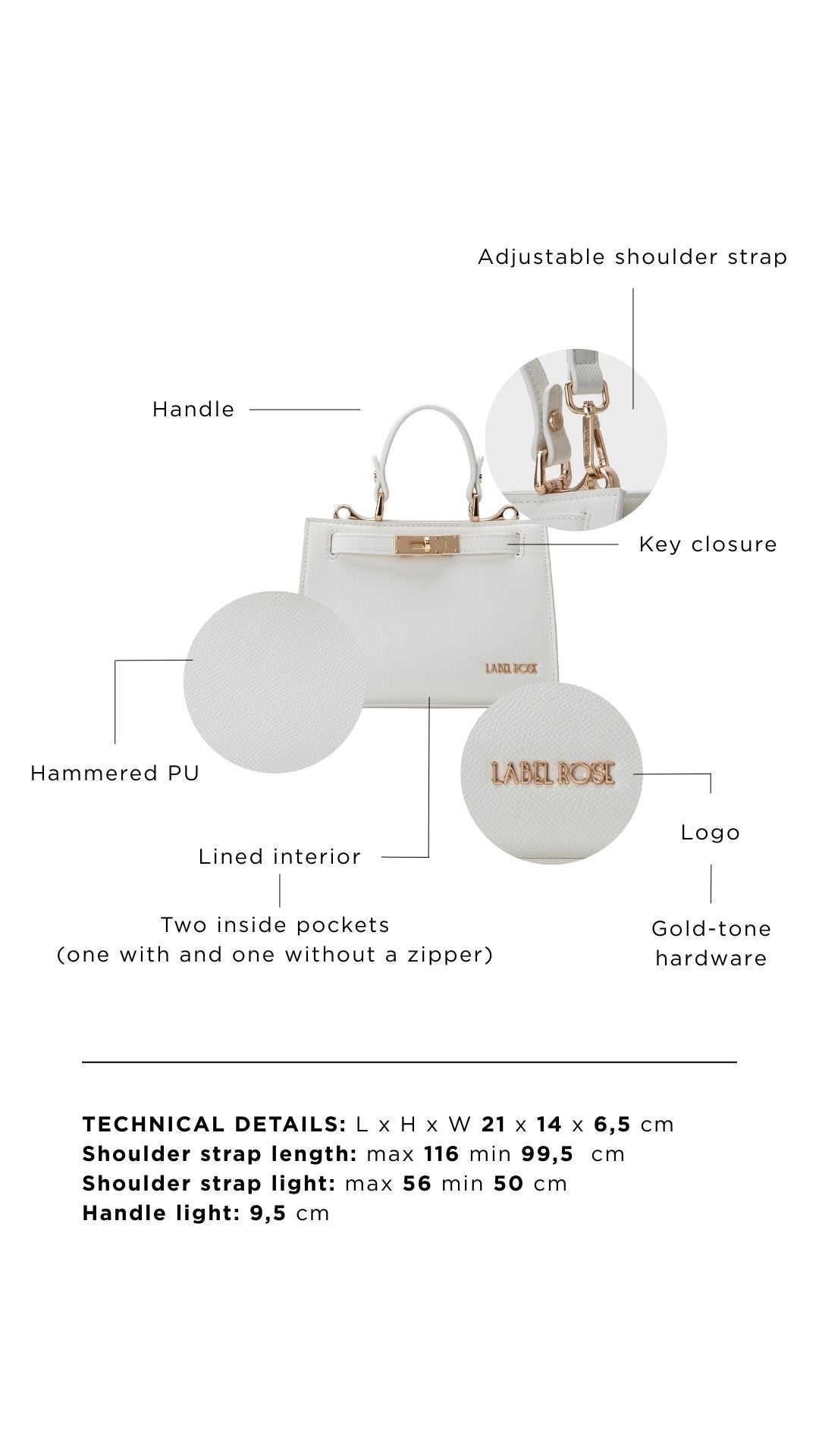 Borsa a mano PARIS MINI - SNOW PEARL