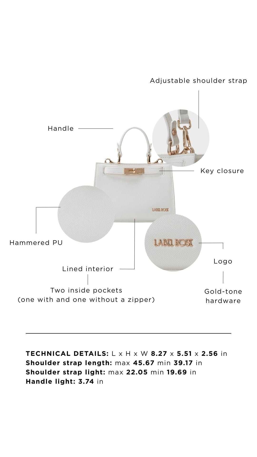 Borsa a mano PARIS MINI - SNOW PEARL