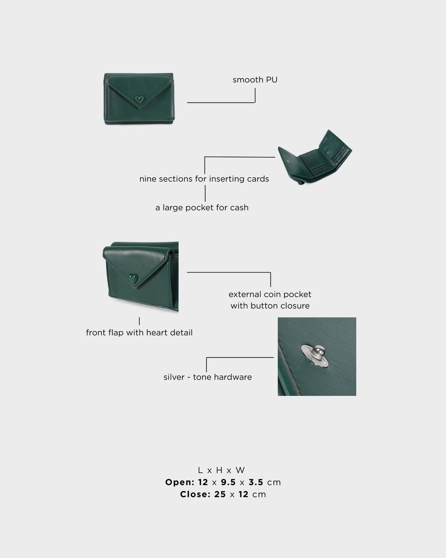 Portafoglio MELROSE  WALLET - PINEWOOD